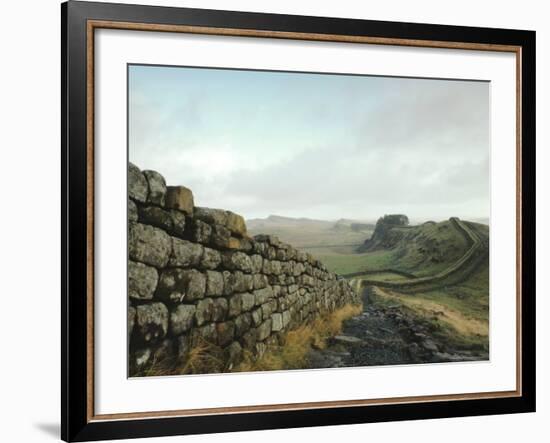 Hadrian's Wall, Towards Crag Lough, Northumberland England, UK-Adam Woolfitt-Framed Photographic Print