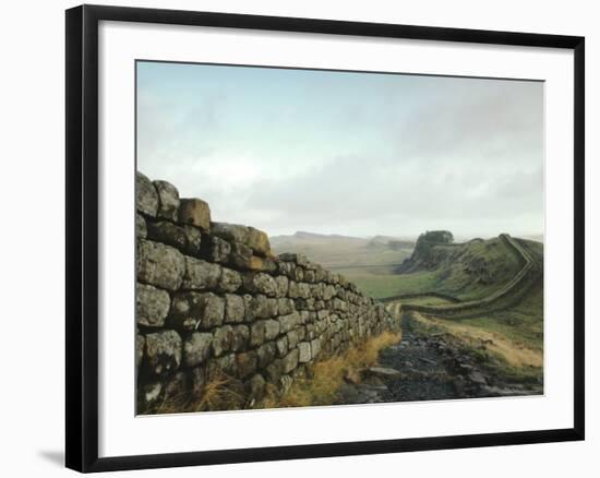 Hadrian's Wall, Towards Crag Lough, Northumberland England, UK-Adam Woolfitt-Framed Photographic Print