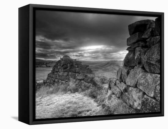 Hadrians Wall, Northumberland, UK-Alan Copson-Framed Premier Image Canvas