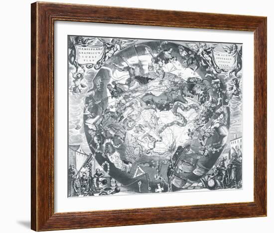 Haemisphaeri Graphicum Coelitietum Sceno Australae Stella Terrae, 1660-Henricus Hondius-Framed Giclee Print