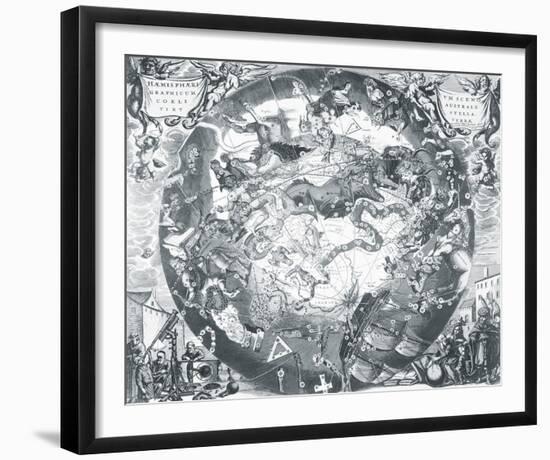 Haemisphaeri Graphicum Coelitietum Sceno Australae Stella Terrae, 1660-Henricus Hondius-Framed Giclee Print