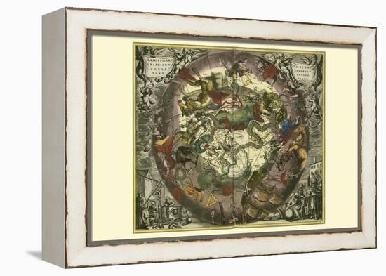 Haemisphaerium Sceno Graphicum Australe-Andreas Cellarius-Framed Stretched Canvas