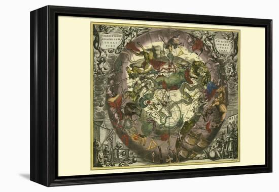 Haemisphaerium Sceno Graphicum Australe-Andreas Cellarius-Framed Stretched Canvas