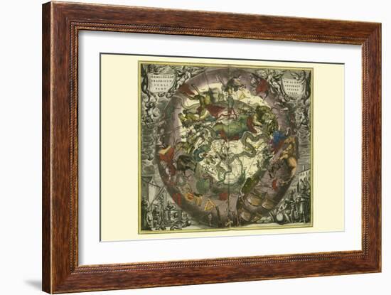 Haemisphaerium Sceno Graphicum Australe-Andreas Cellarius-Framed Art Print