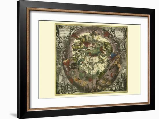 Haemisphaerium Sceno Graphicum Australe-Andreas Cellarius-Framed Art Print