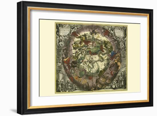 Haemisphaerium Sceno Graphicum Australe-Andreas Cellarius-Framed Art Print