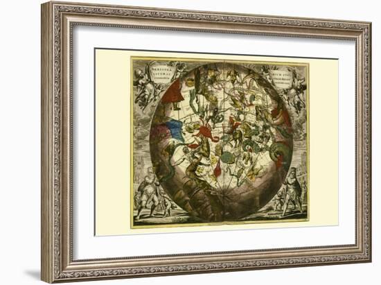 Haemisphaerium Stellatum Australe Aequali-Andreas Cellarius-Framed Art Print