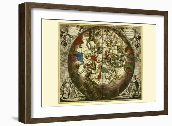 Haemisphaerium Stellatum Australe Aequali-Andreas Cellarius-Framed Art Print