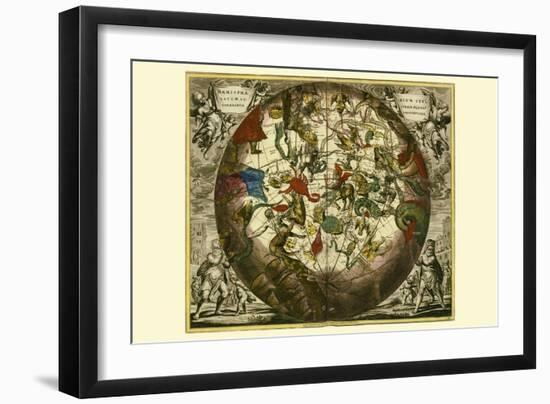 Haemisphaerium Stellatum Australe Aequali-Andreas Cellarius-Framed Art Print