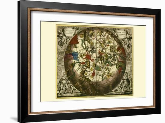 Haemisphaerium Stellatum Australe Aequali-Andreas Cellarius-Framed Art Print