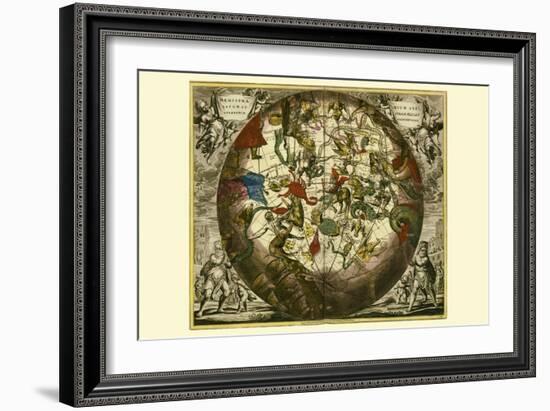 Haemisphaerium Stellatum Australe Aequali-Andreas Cellarius-Framed Art Print