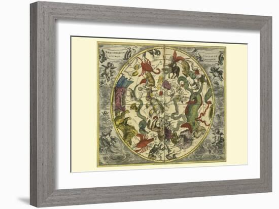 Haemisphaerium Stellatum Australe Antiquum-Andreas Cellarius-Framed Art Print