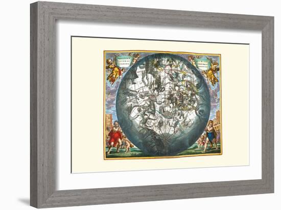 Haemisphaerium Stellatum-Andreas Cellarius-Framed Art Print