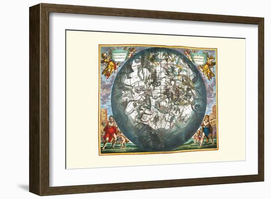 Haemisphaerium Stellatum-Andreas Cellarius-Framed Art Print