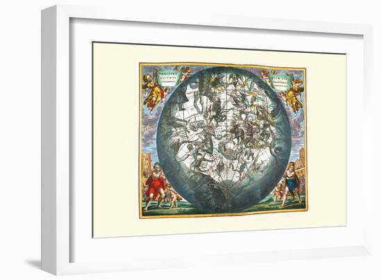 Haemisphaerium Stellatum-Andreas Cellarius-Framed Art Print