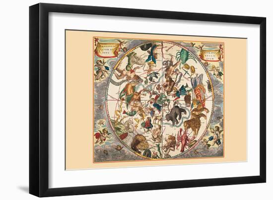 Haemispherium Stellatum Boreale Antiquum-Andreas Cellarius-Framed Art Print