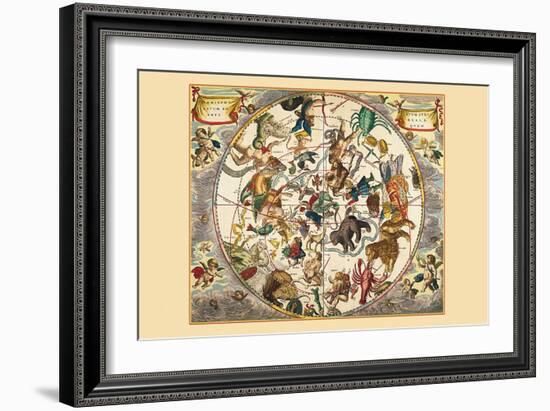 Haemispherium Stellatum Boreale Antiquum-Andreas Cellarius-Framed Art Print