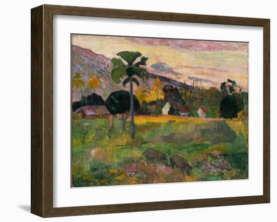 Haere mai (Come Here). 1891-Paul Gauguin-Framed Giclee Print