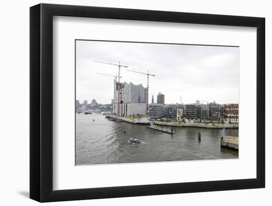 Hafencity-West, Elbphilharmonie, Construction Site, Aerial Shot, Hanseatic City of Hamburg, Germany-Axel Schmies-Framed Photographic Print