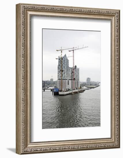 Hafencity-West, Elbphilharmonie, Construction Site, Aerial Shot, Hanseatic City of Hamburg, Germany-Axel Schmies-Framed Photographic Print