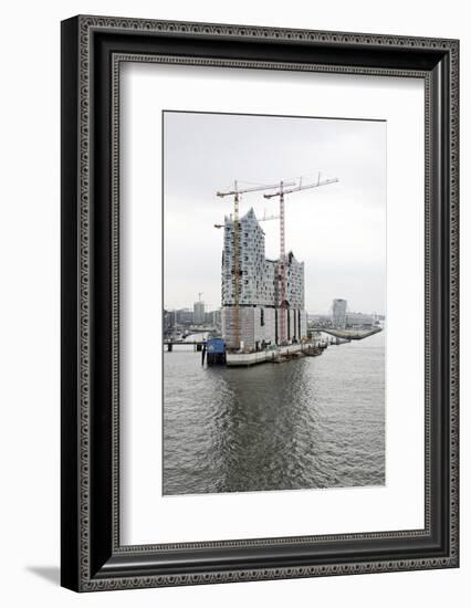 Hafencity-West, Elbphilharmonie, Construction Site, Aerial Shot, Hanseatic City of Hamburg, Germany-Axel Schmies-Framed Photographic Print