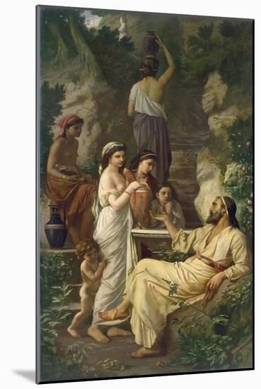 Hafez by a Fountain, 1866-Anselm Feuerbach-Mounted Giclee Print