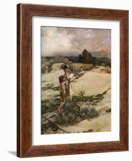 Hagar and Ishmael, 1880-Jean-Charles Cazin-Framed Giclee Print