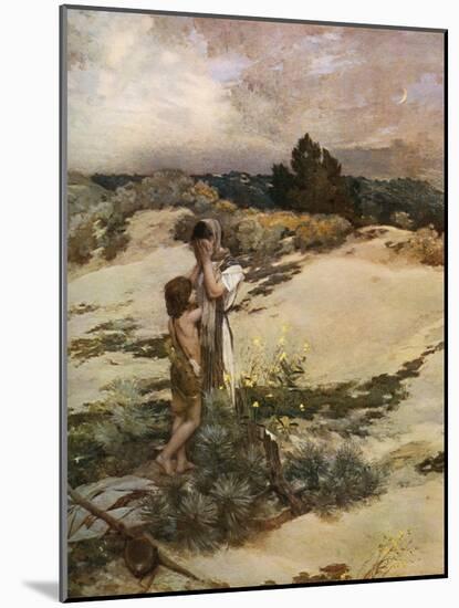 Hagar and Ishmael, 1880-Jean-Charles Cazin-Mounted Giclee Print