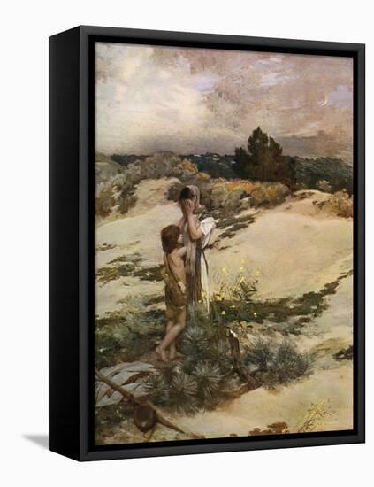 Hagar and Ishmael, 1880-Jean-Charles Cazin-Framed Premier Image Canvas