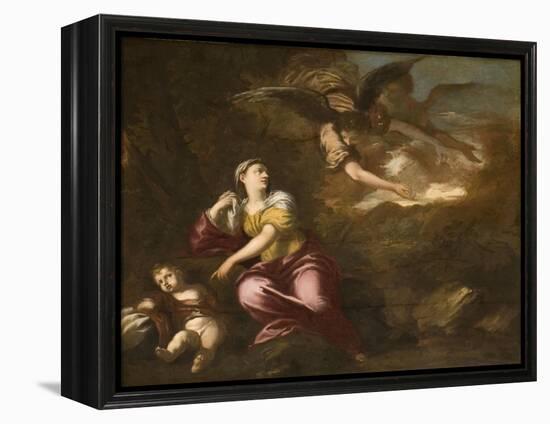 Hagar and Ishmael in the Wilderness-Pier Francesco Mola-Framed Premier Image Canvas