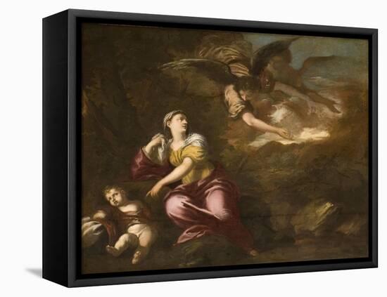 Hagar and Ishmael in the Wilderness-Pier Francesco Mola-Framed Premier Image Canvas