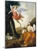 Hagar and Ishmael Saved by an Angel-Eustache Le Sueur-Mounted Giclee Print