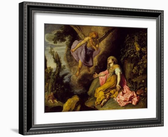 Hagar and the Angel, 1614-Pieter Lastman-Framed Giclee Print