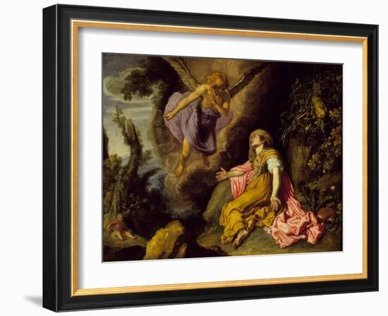 Hagar and the Angel, 1614-Pieter Lastman-Framed Giclee Print