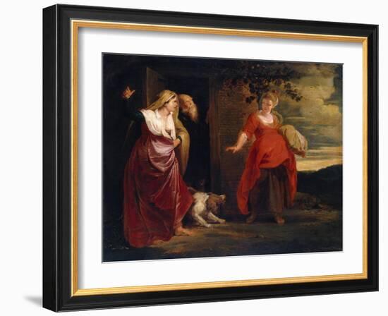 Hagar Leaves the House of Abraham, C1615-Peter Paul Rubens-Framed Giclee Print