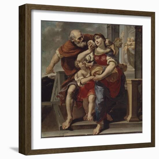 Hagar Leaves the House of Abraham-Pier Francesco Mola-Framed Giclee Print