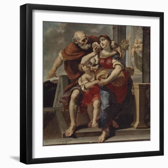 Hagar Leaves the House of Abraham-Pier Francesco Mola-Framed Giclee Print