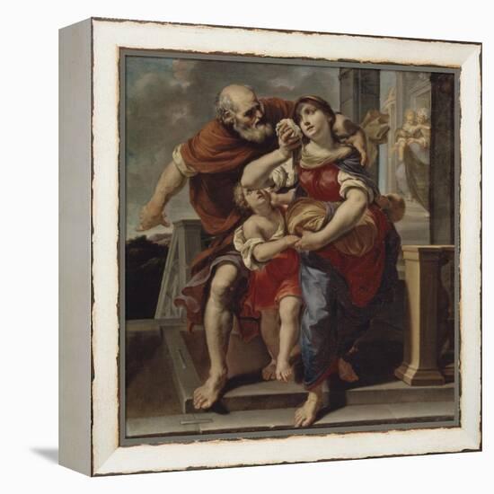Hagar Leaves the House of Abraham-Pier Francesco Mola-Framed Premier Image Canvas