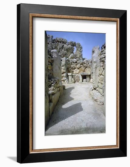 Hagar Qim temple on Malta. (c.3000 BC) Artist: Unknown-Unknown-Framed Photographic Print