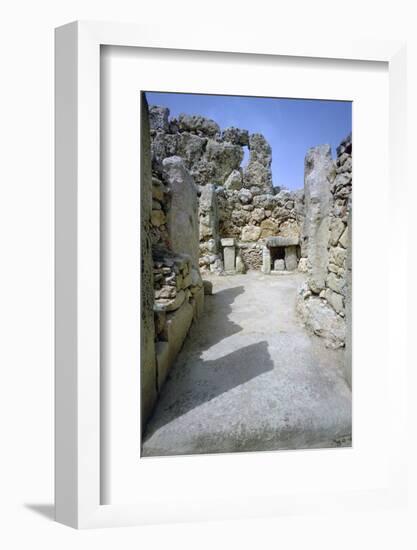 Hagar Qim temple on Malta. (c.3000 BC) Artist: Unknown-Unknown-Framed Photographic Print