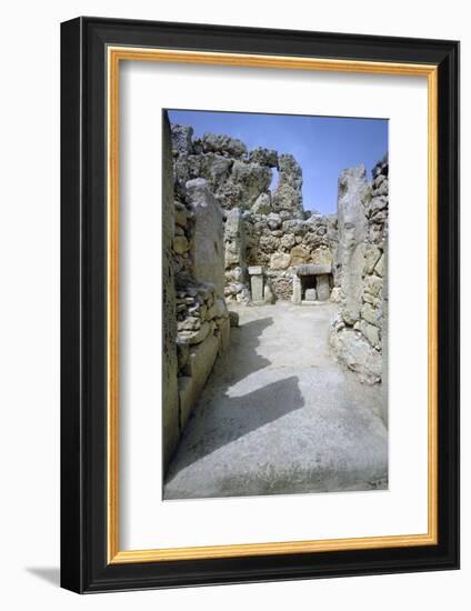 Hagar Qim temple on Malta. (c.3000 BC) Artist: Unknown-Unknown-Framed Photographic Print