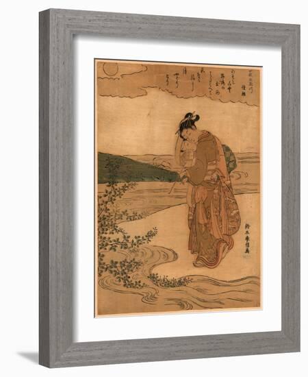 Hagi No Tamagawa-Suzuki Harunobu-Framed Giclee Print