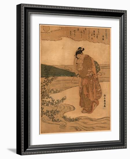 Hagi No Tamagawa-Suzuki Harunobu-Framed Giclee Print