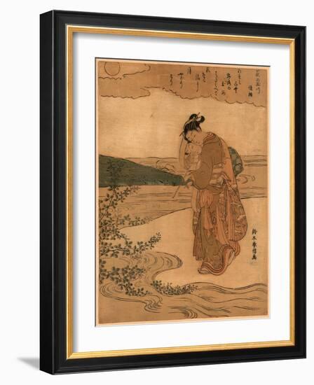 Hagi No Tamagawa-Suzuki Harunobu-Framed Giclee Print