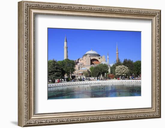 Hagia Sophia (Aya Sofya), UNESCO World Heritage Site, Sultanahmet Square Park, Istanbul, Turkey, Eu-Wendy Connett-Framed Photographic Print