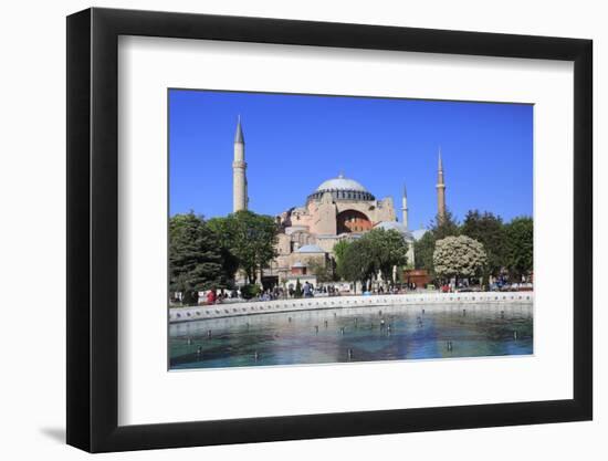 Hagia Sophia (Aya Sofya), UNESCO World Heritage Site, Sultanahmet Square Park, Istanbul, Turkey, Eu-Wendy Connett-Framed Photographic Print