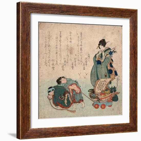 Hagoita to Takarabune-null-Framed Giclee Print