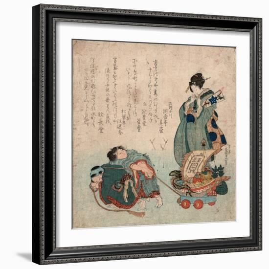 Hagoita to Takarabune-null-Framed Giclee Print