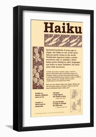 Haiku-null-Framed Art Print