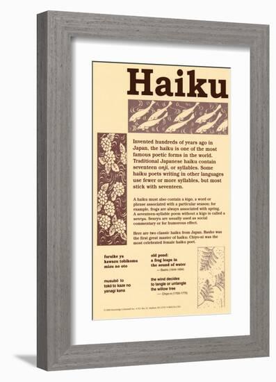 Haiku-null-Framed Art Print